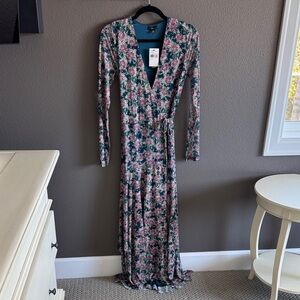AFRM Floral Long Sleeve Wrap Dress